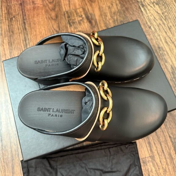 NWT SAINT LAURENT Le Maillon Clogs - Picture 3 of 10
